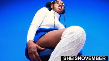 HD Sexy Nerd Sheisnovember Flashes Big Booty & Shaved Pussy in LA!