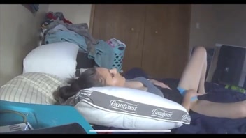 Hot Stepdaughter Caught on Hidden Cam Pleasuring Herself!
