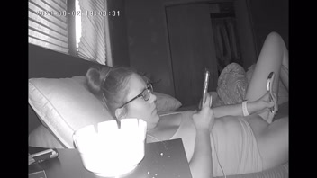 Hot Young Senior's Secret Vibrator Obsession on Spy Cam