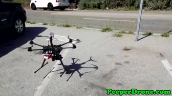 Wild Rooftop Passion Caught by Drone!
