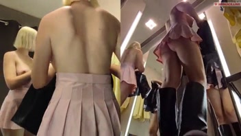 Secret Fitting Room Cam: Juicy Upskirt Peek in Public!