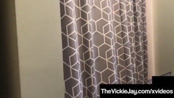 Busty PAWG Vickie Jay’s Steamy Shower Ends with a Creamy Finish!