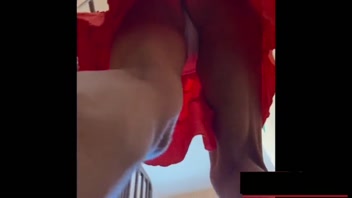 Stepmom Granny's Public Asian Upskirt Fetish Show