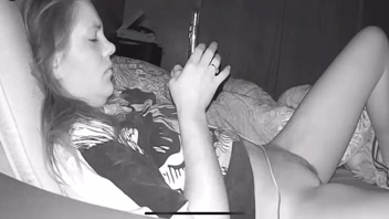 Naughty Teen's Christmas Climax Caught on Hidden Cam!
