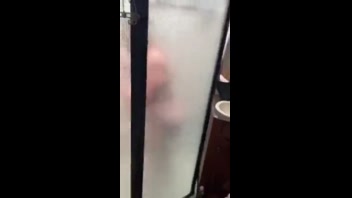 Busty BBW Busts Sneaky Spy in Shower!