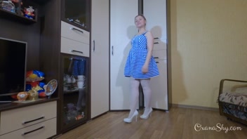 Sexy Upskirt Tease in Stockings, Heels & Butt Plug!