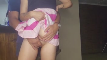18YO Wild Accidental Sex in Kinky Rub Session! Hot Cumshot!