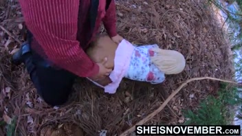 Cheating Outdoors with Fertile Stepdaughter in Woods! Hardcore Action!