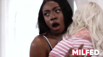 Obsessed Stepmom Caught Spying on Stepson & Ebony GF - MILFED