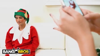 BANGBROS - Lucky Elf Ricky Spanish Bangs Busty Michele James for XXXmas!