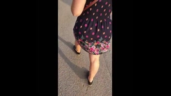 NAUGHTY UPSKIRT STREET TEMPTRESS