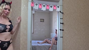 Caught Spying on Step Sis Masturbating—She Got So Wet! Halloween 2025