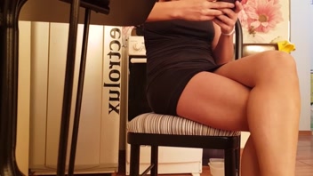 Naughty Upskirt: Miranda's Pantyless Music Lesson