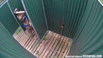Sneaky Czech Brunette Caught on Hidden Cam at Public Pool