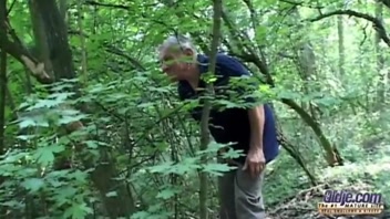 Curvy Vixen Seduces Grandpa by the Woods